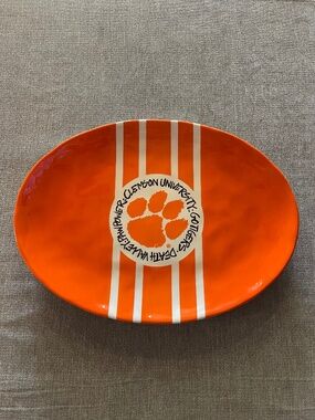 NEW Clemson University Tigers Oval Ceramic Serving Platter